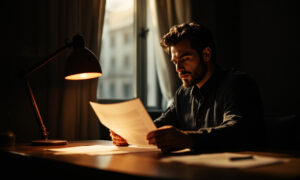 Preventivo sito web Roma - imprenditore romano che legge un preventivo sul desk